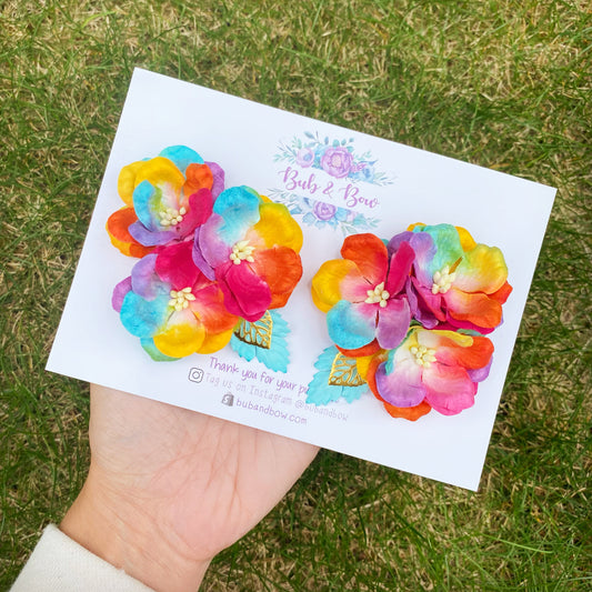 Bright Rainbow Flower Cluster (each)