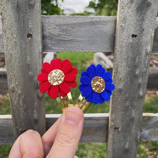 Australian Felt Daisy Snap Clip Set