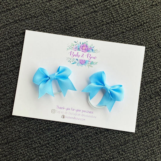 Ribbon Piggy Bows on Hair Ties