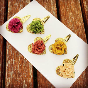 Tuscany Rose Snap Clips