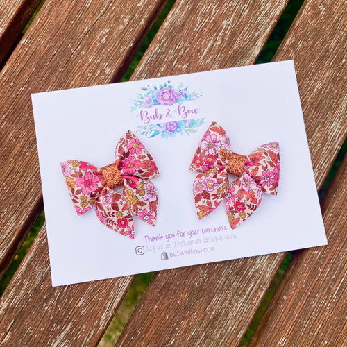 Autumn Floral Mini Sailor bows