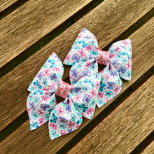 Load image into Gallery viewer, Pretty Butterflies Large Sailor Bow