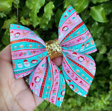 Load image into Gallery viewer, Christmas Paper Sailor Clay bow