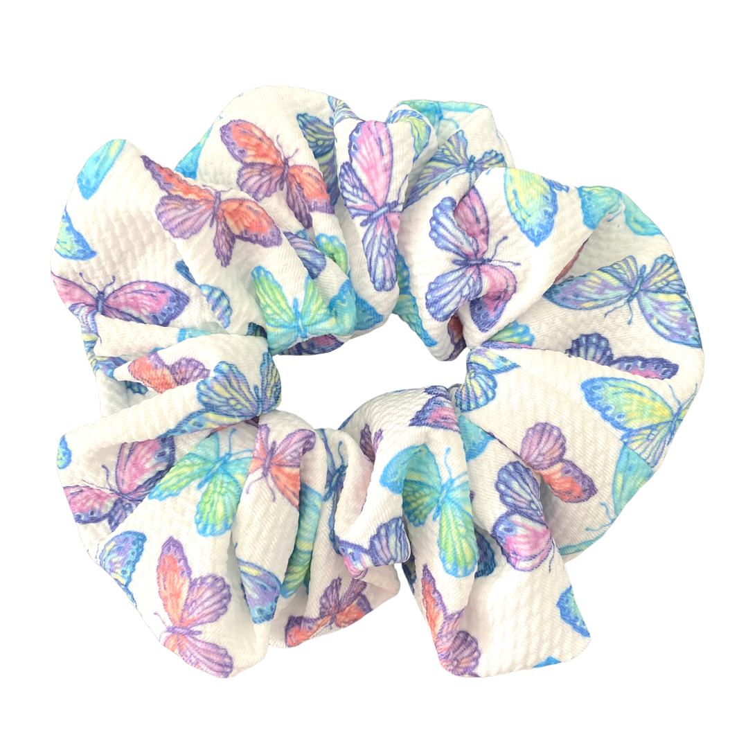 Large Beautiful Butterflies Liverpool Scrunchie