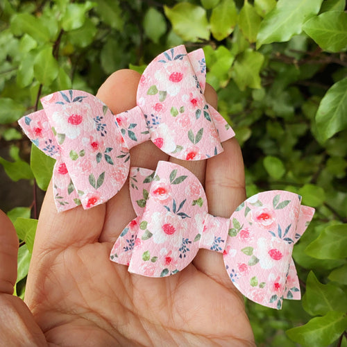 Vintage Spring Pink Floral Mini Beauty Bows