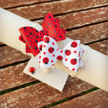 Load image into Gallery viewer, Ladybug Mini Kiarah Bow Set