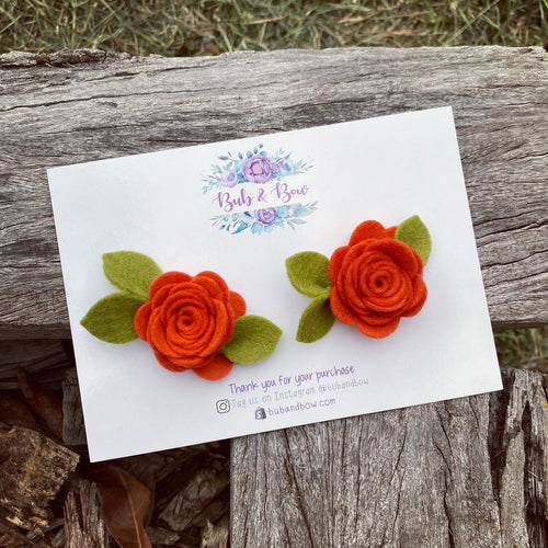 Mini Felt Bloom Piggys (Pumpkin)