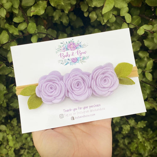 Felt Bloom Trio (Lavender Kiss)