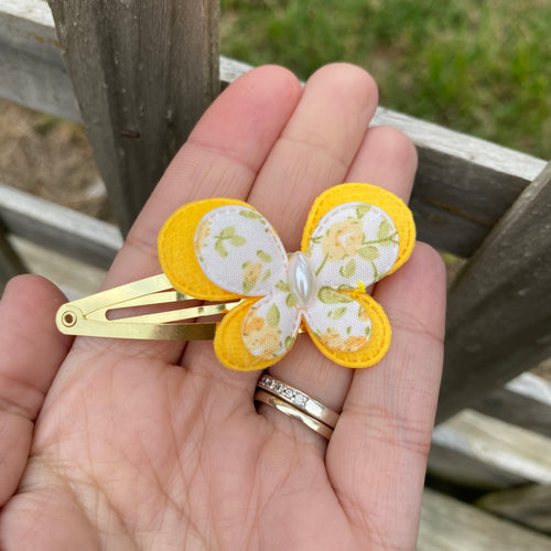 Fabric Butterfly Snap Clip