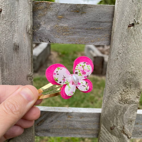 Fabric Butterfly Snap Clip