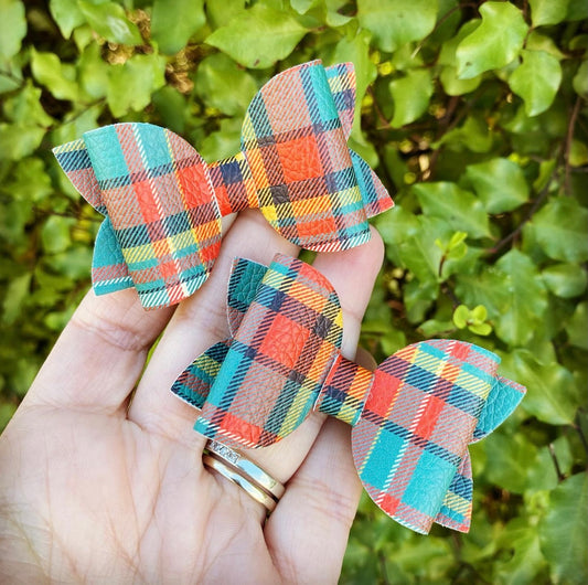 Autumn Tartan Mini Beauty bows