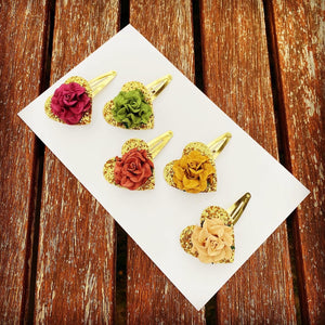 Tuscany Rose Snap Clips