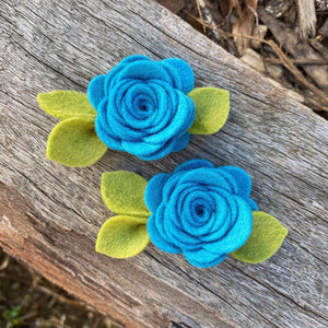 Mini Felt Bloom (Teal)