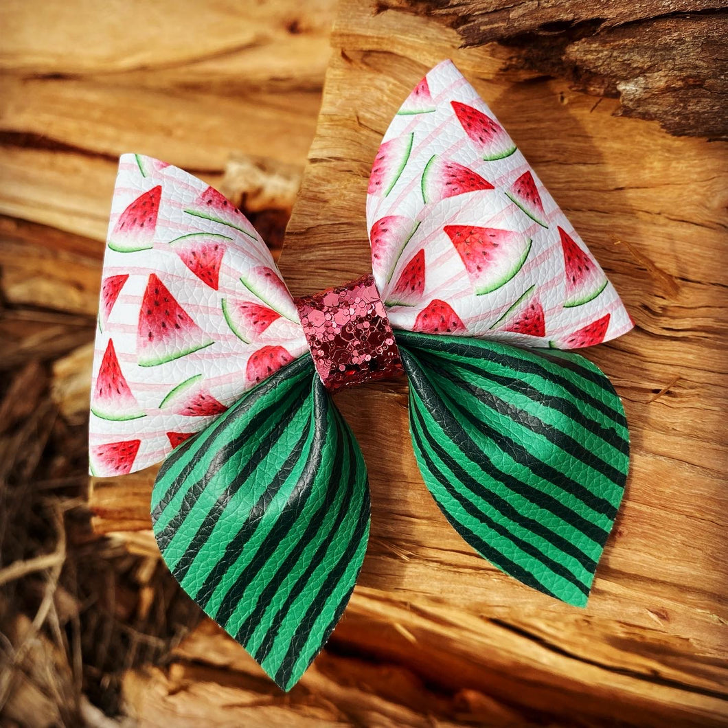 Watermelon Slices Sailor Bow