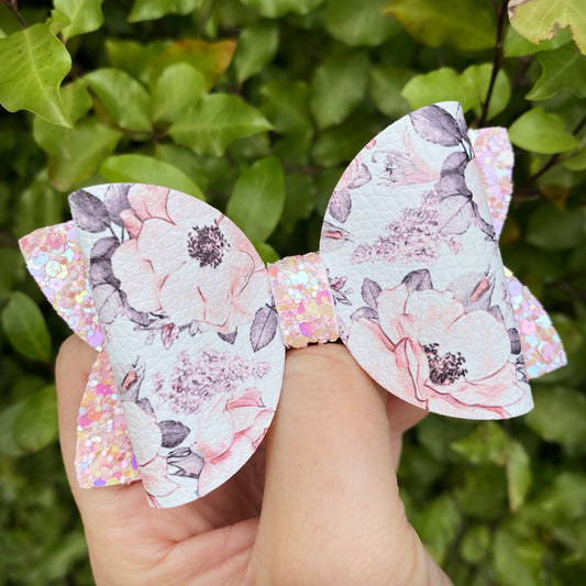 Blush Floral Imogen bow