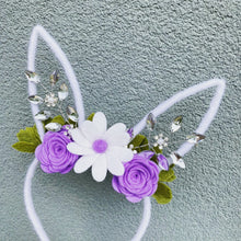 Load image into Gallery viewer, Lavender Felt Bunny Headband