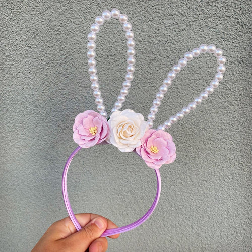 Mulberry Flower Bunny Headband