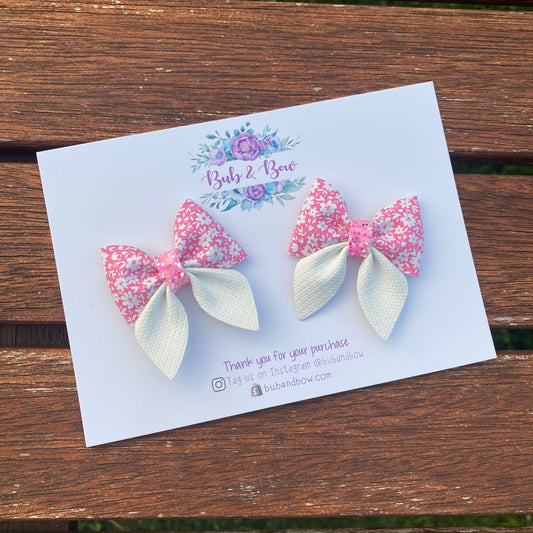 Sweet Petite Blossoms Mini Sailor Bow