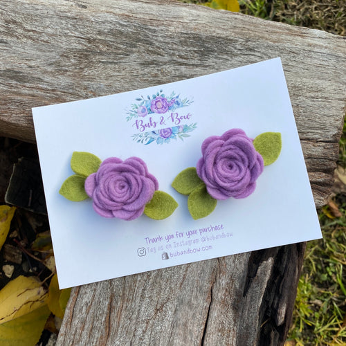 Mini Felt Bloom Piggys (Smokey Grape)