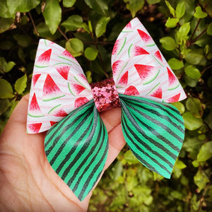 Watermelon Slices Sailor Bow