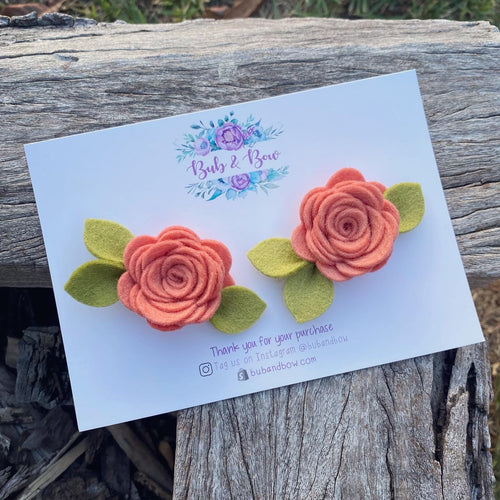 Mini Felt Bloom Piggys (Terracotta)