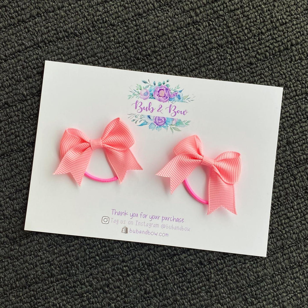 Ribbon Piggy Bows on Hair Ties