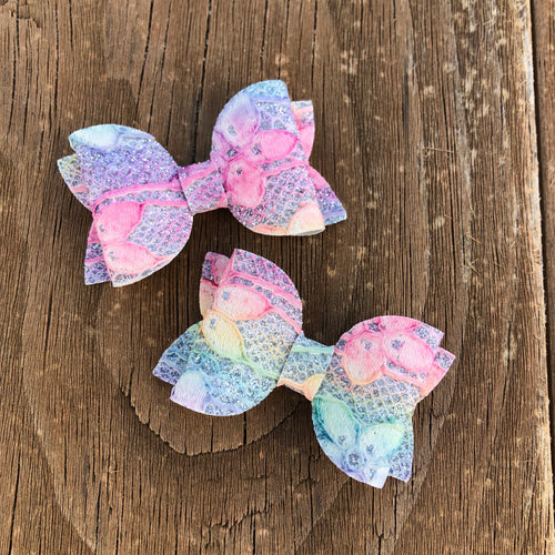 Floral Rainbow Lace Mini Beauty Bow