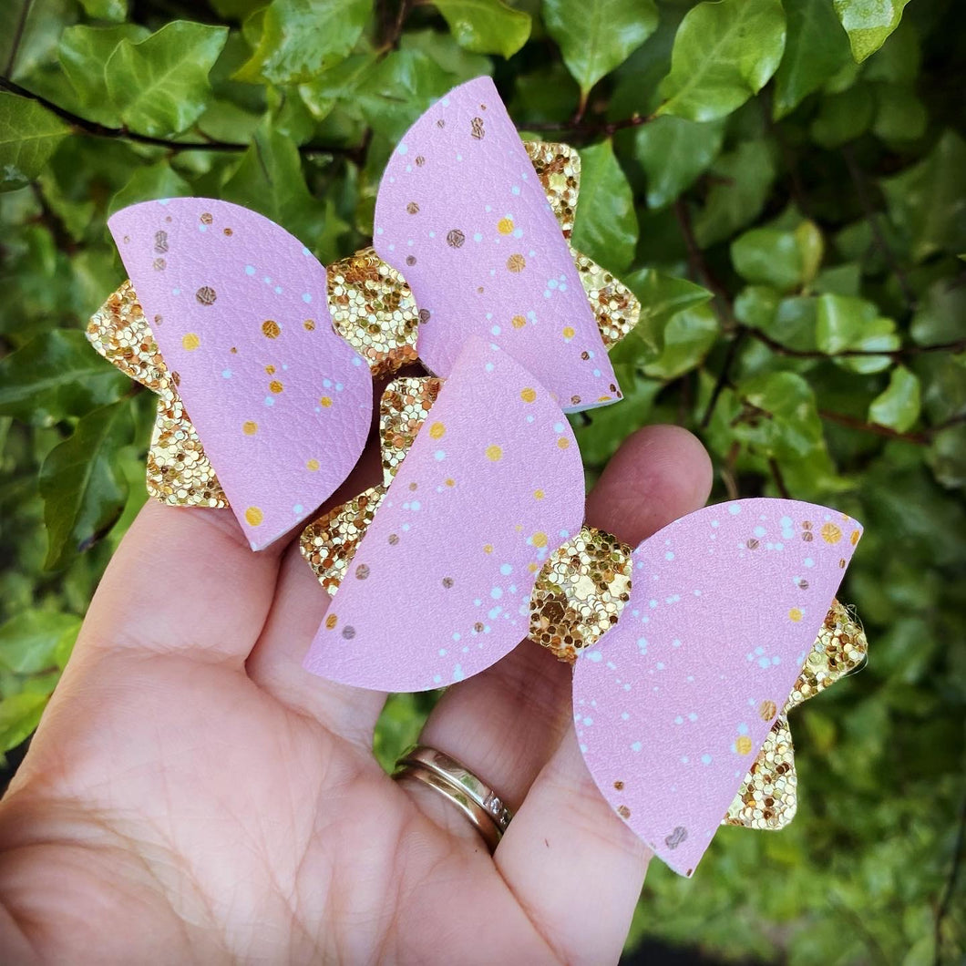 Pink/ Gold Kiarah Mini Piggy Clips