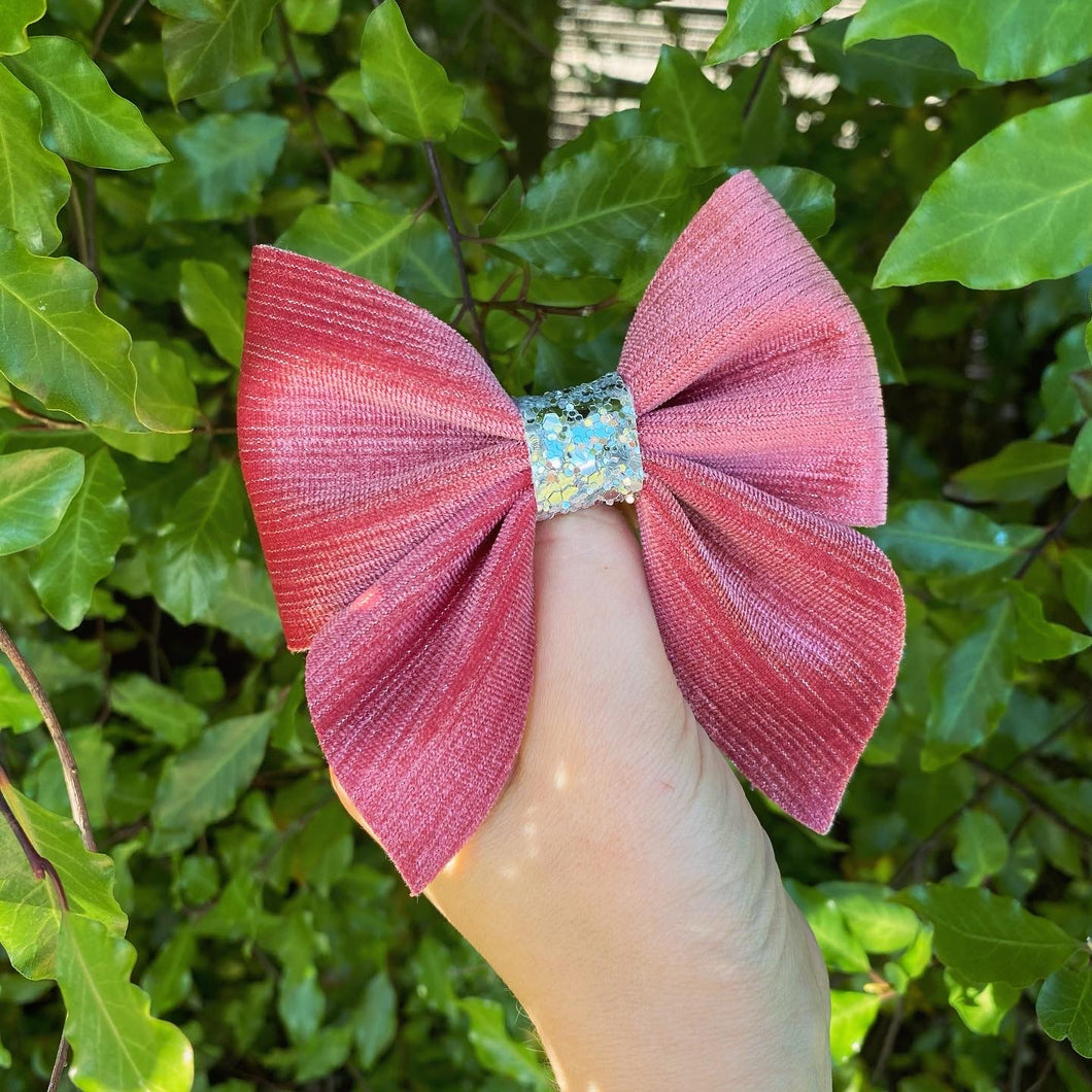 Luxe Velvet Sailor Bow (Rose)