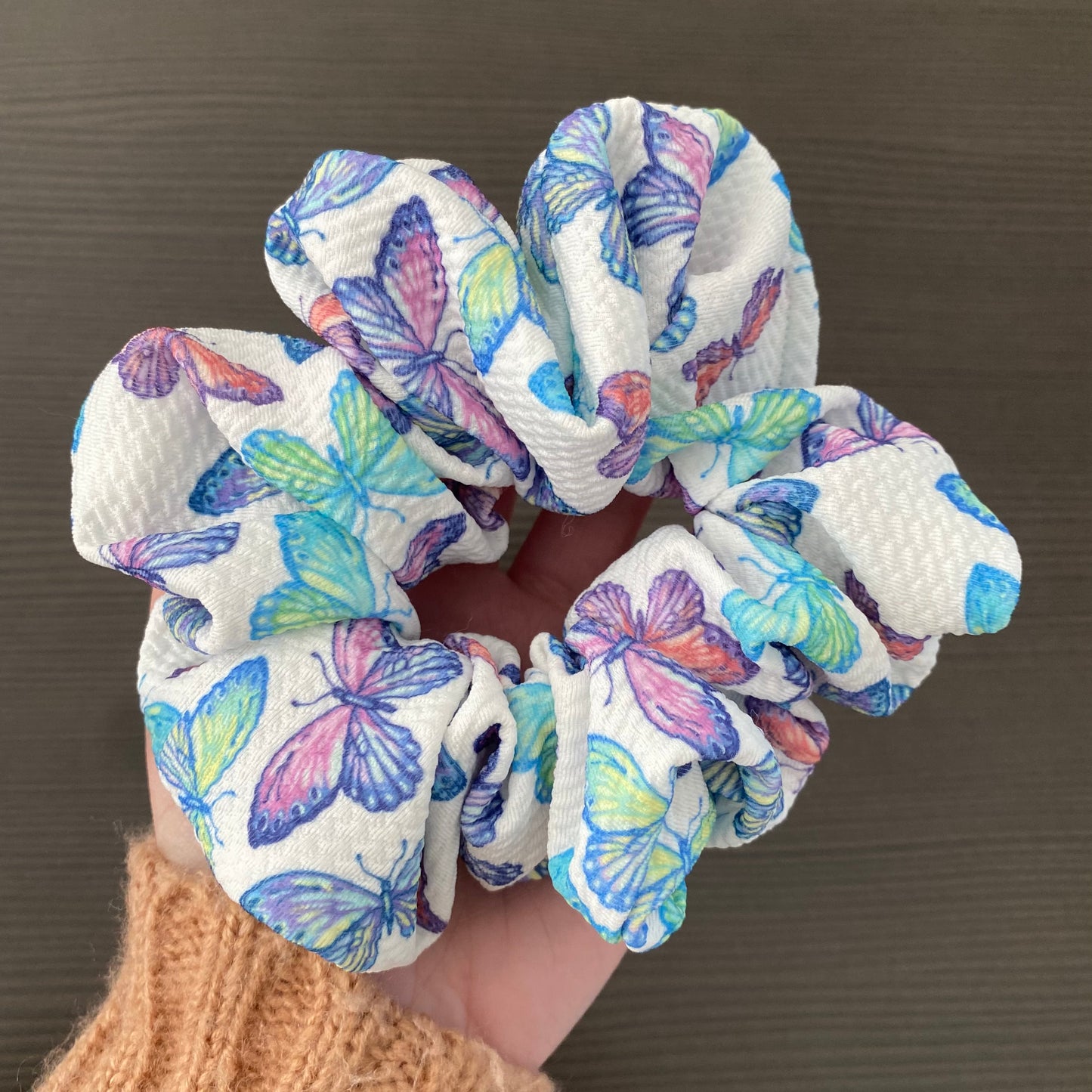 Large Beautiful Butterflies Liverpool Scrunchie