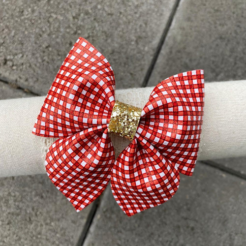 Large Sailor bow (Rusty Plaid)