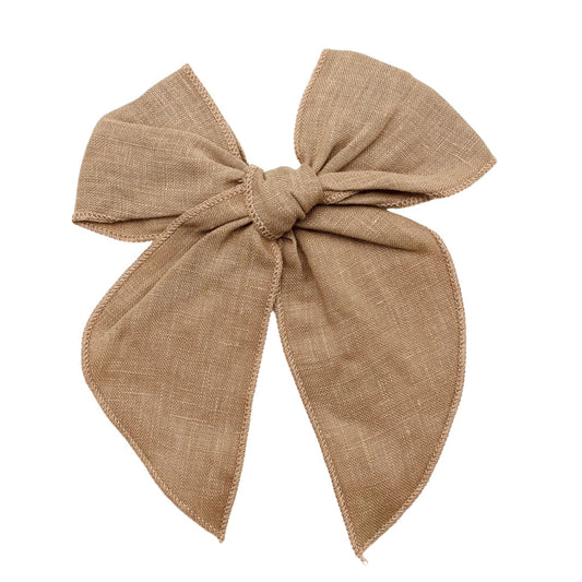 Taupe Linen Bow