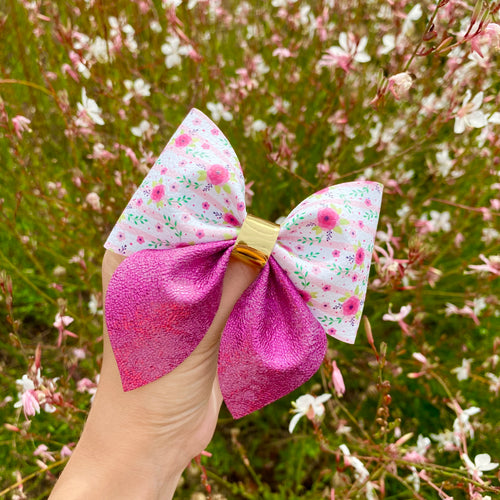 OOAK Charlotte Floral Sailor bow