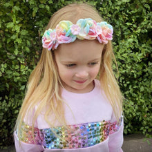 Load image into Gallery viewer, Pastel Rainbow Mulberry Flower Crown