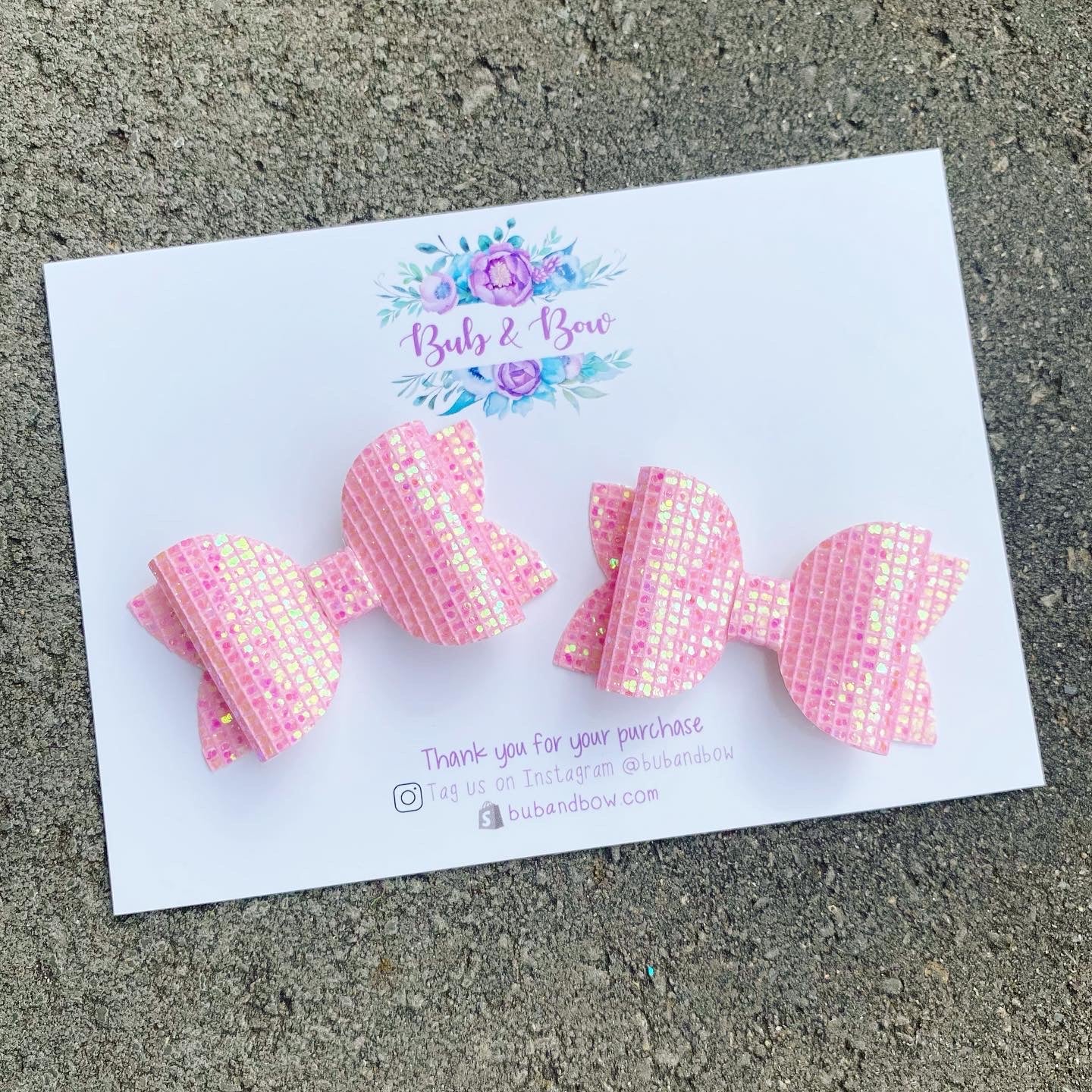 Pastel Glitz Mini Beauty Piggy Clips (Pink)