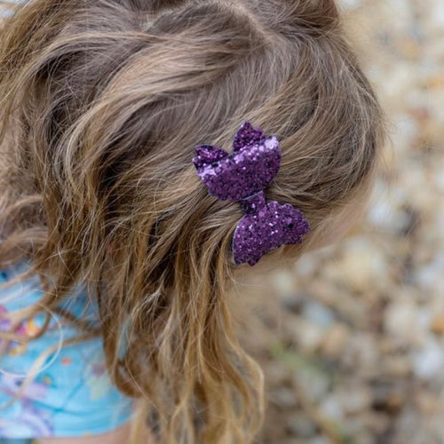 Grape Classic Glitter Mermaid bow