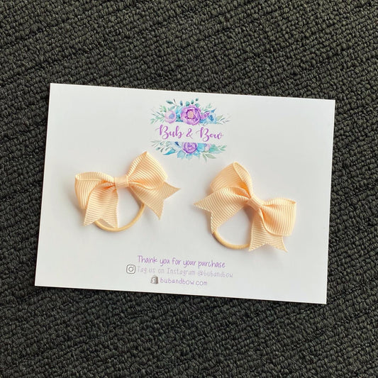 Ribbon Piggy Bows on Hair Ties