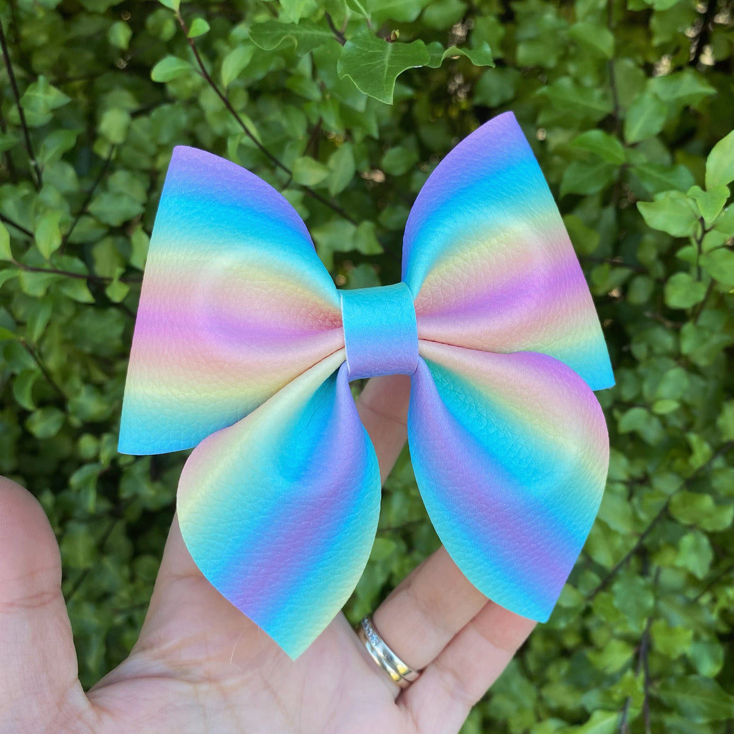 Ombré Rainbow Sailor Bow