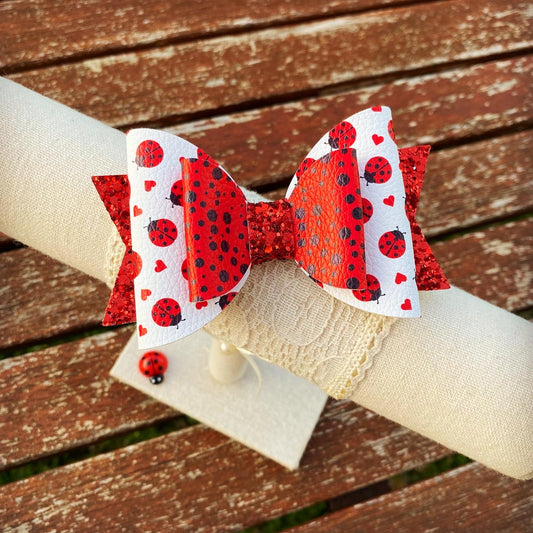 Ladybug Large Dolly bow