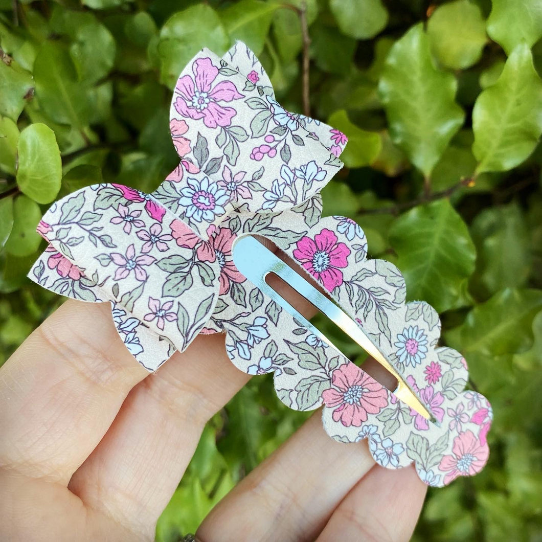 Lauren Floral Large Snap Clip