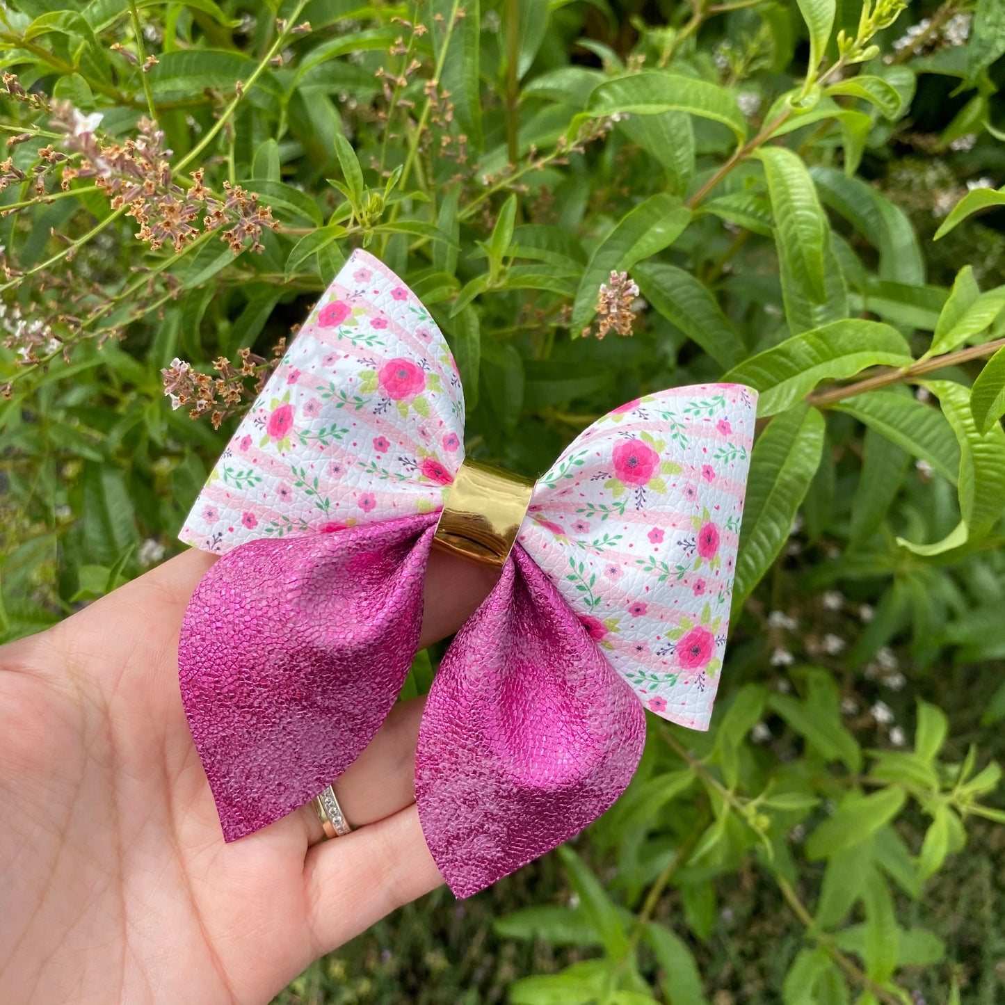 OOAK Charlotte Floral Sailor bow