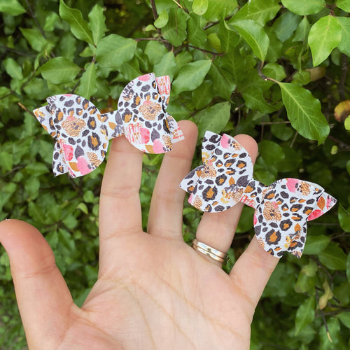 Autumn Leopard Mini Piggy Clips