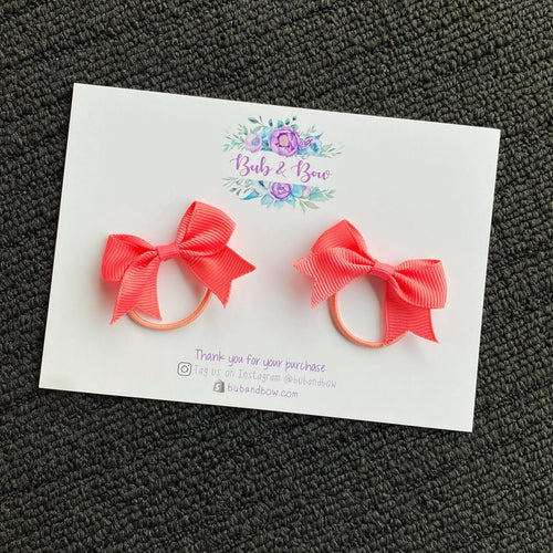 Ribbon Piggy Bows on Hair Ties