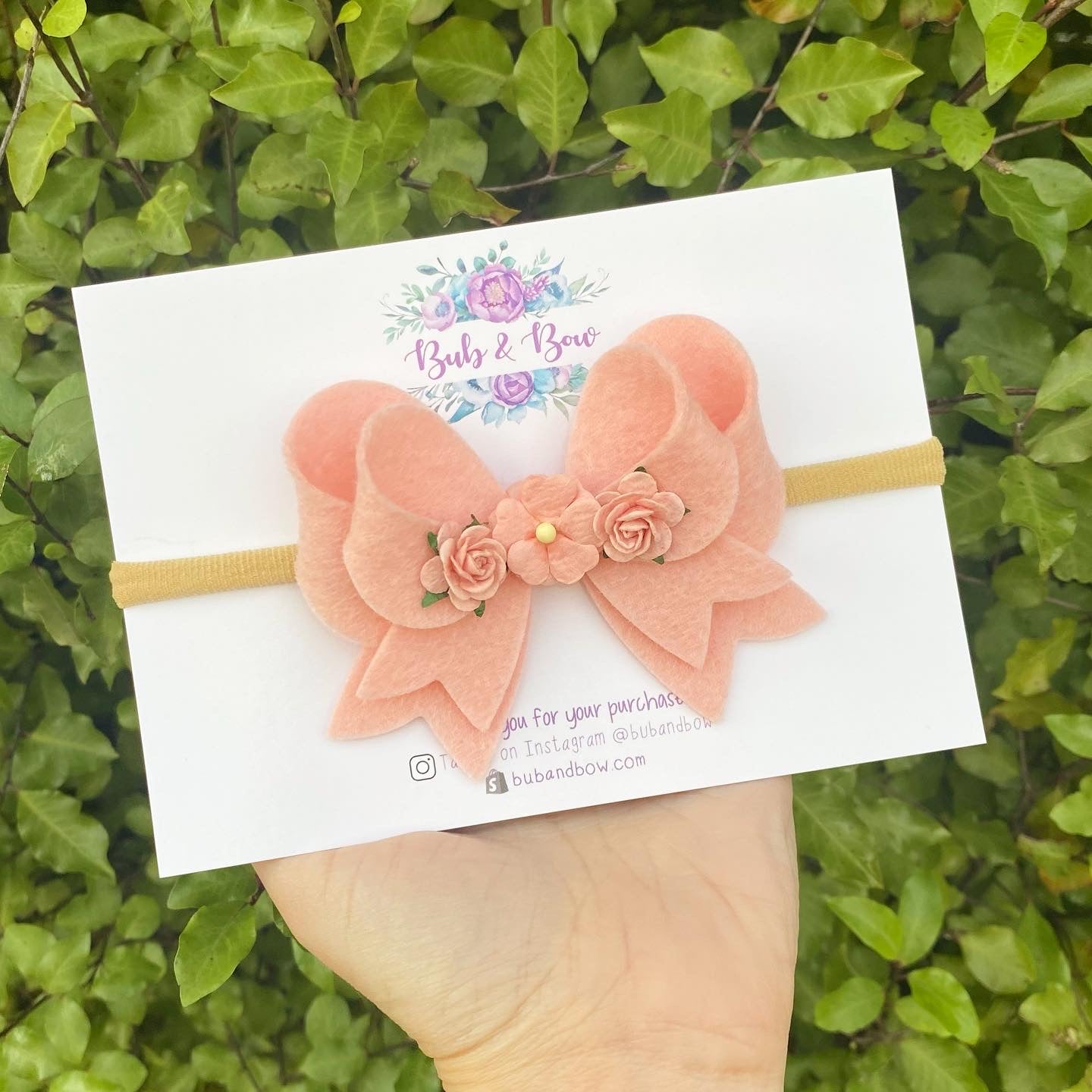 Franchi Fancy Felt Floral Bow (Petal Pink)