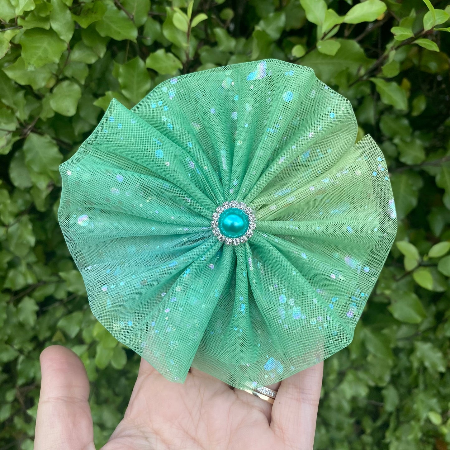 Iridescent Ombre Tulle Clip