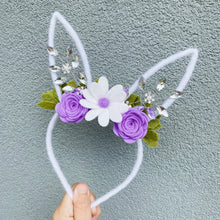 Load image into Gallery viewer, Lavender Felt Bunny Headband