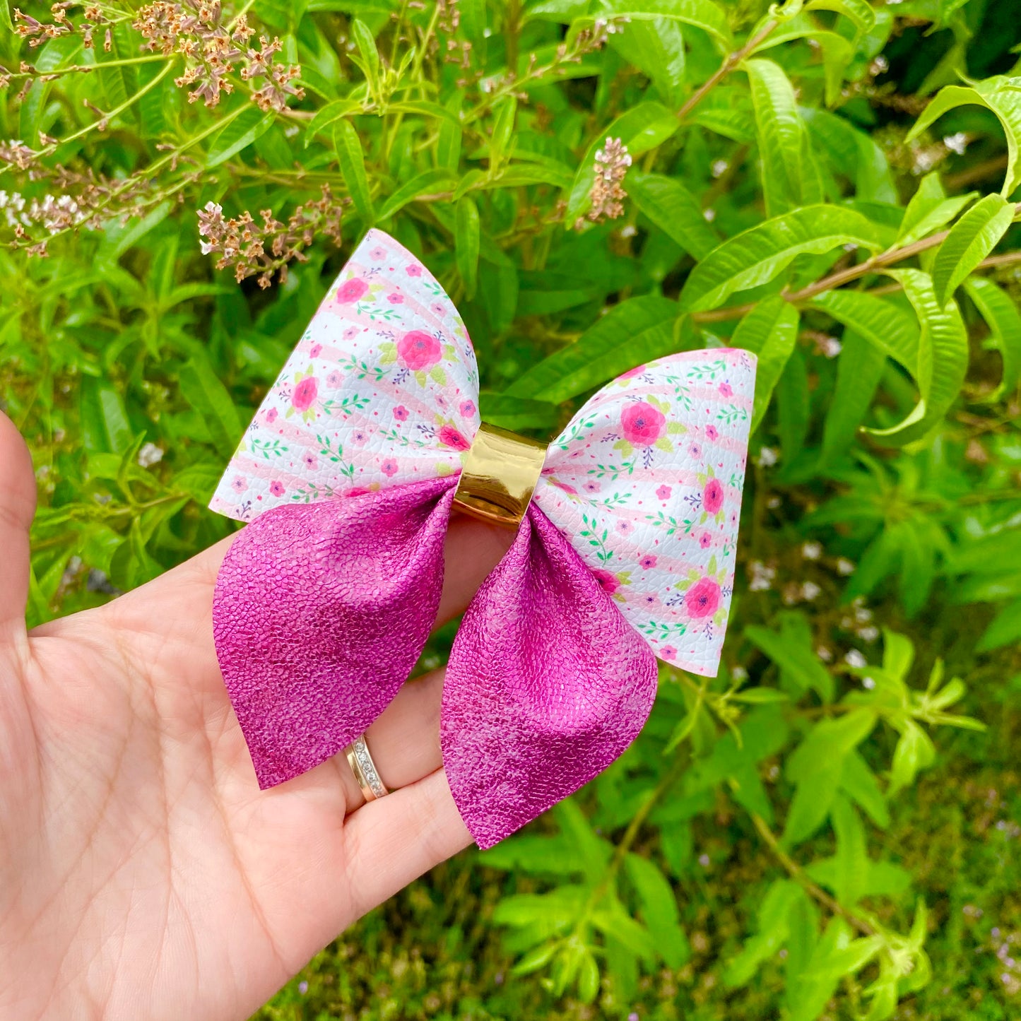 OOAK Charlotte Floral Sailor bow