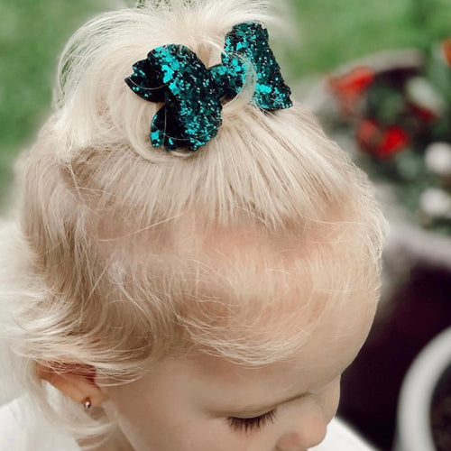 Peacock Classic Glitter Mermaid bow