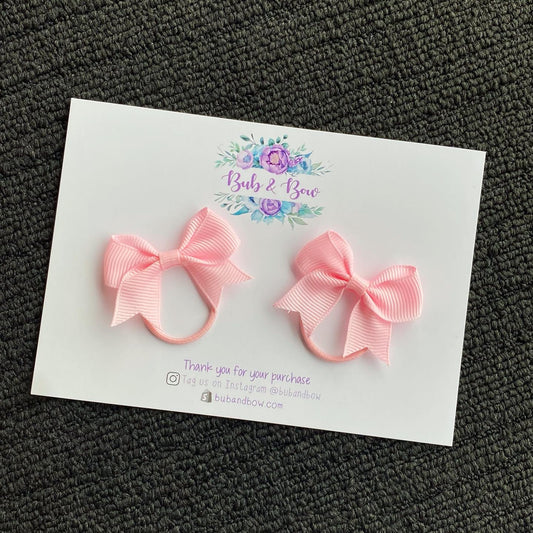 Ribbon Piggy Bows on Hair Ties