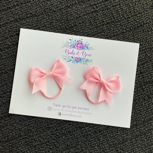 Ribbon Piggy Bows on Hair Ties